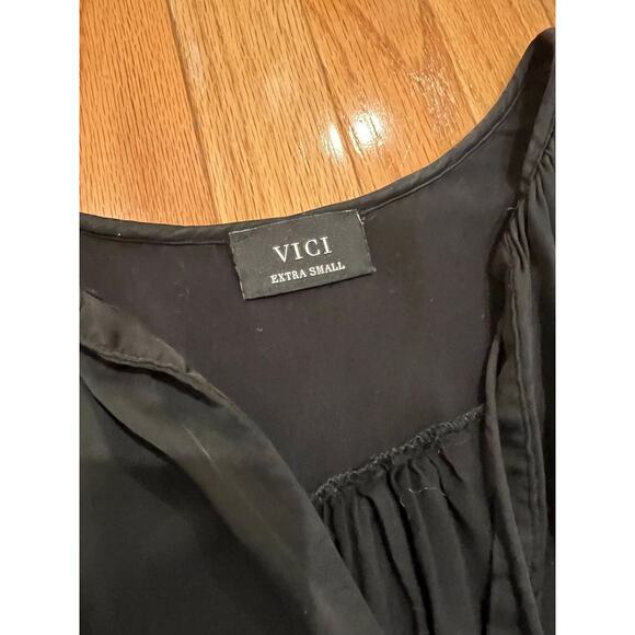 VICI xs peasant flowy blouse black - Picture 3 of 5